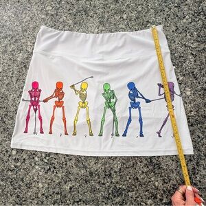 Ready Golf Skort, with Skeletons, Size Large